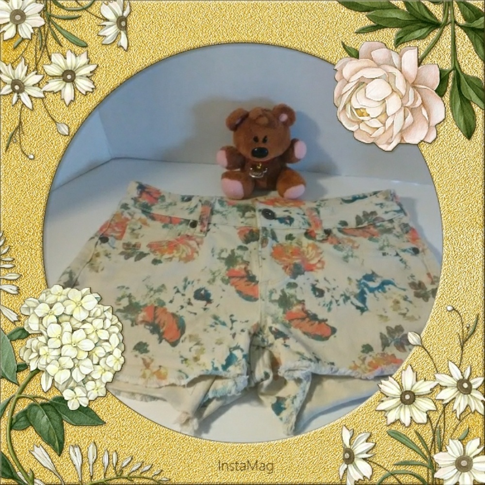 Arizona Jeans Floral Cottagecore Shorts size 1